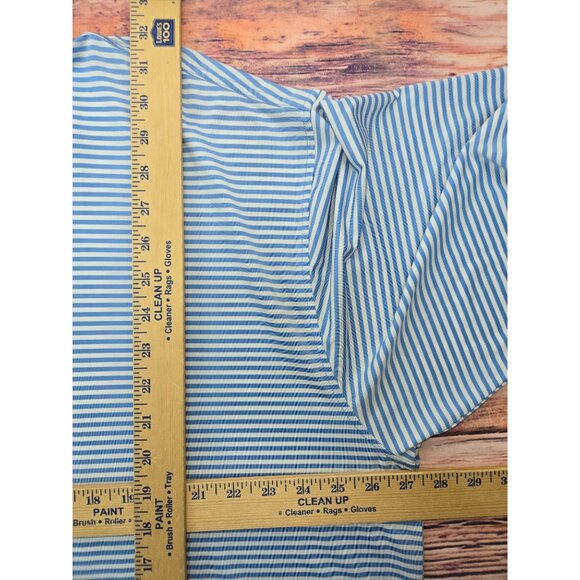 Footjoy FJ Mens Lisle Blue & White Striped Polo XXL - Picture 8 of 8